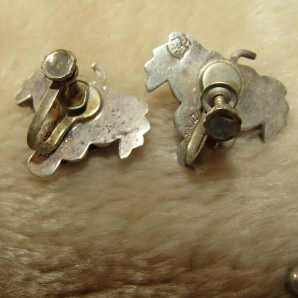 Vintage Iguala, Mexico sterling silver grape cluster jewelry set - Picture 4 of 12